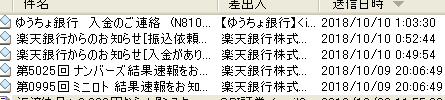 楽天銀行からゆうちょ銀行へ振り込み