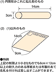 定形外郵便サイズ規定(最小)