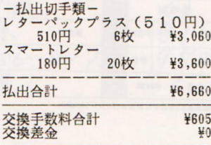払出切手類