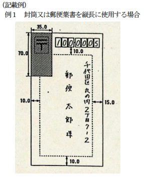 縦長の定形速達