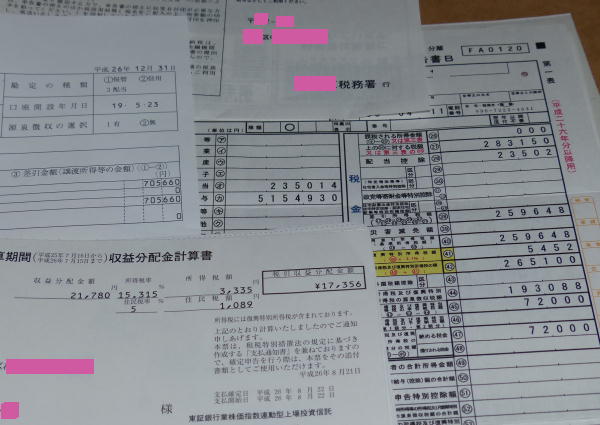 確定申告書類作成