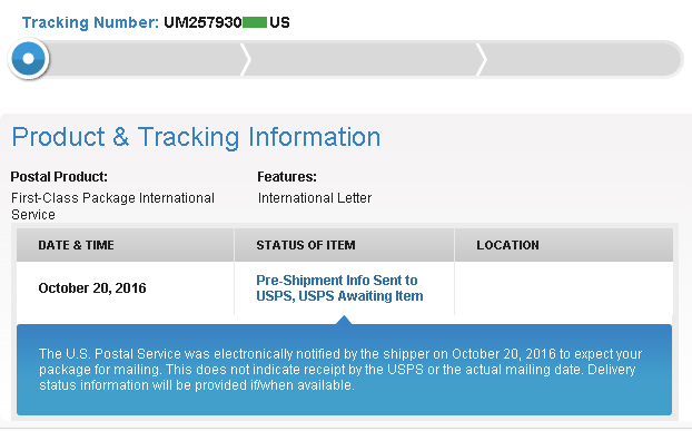 USPSǐՁFFirst-Class Package International Service