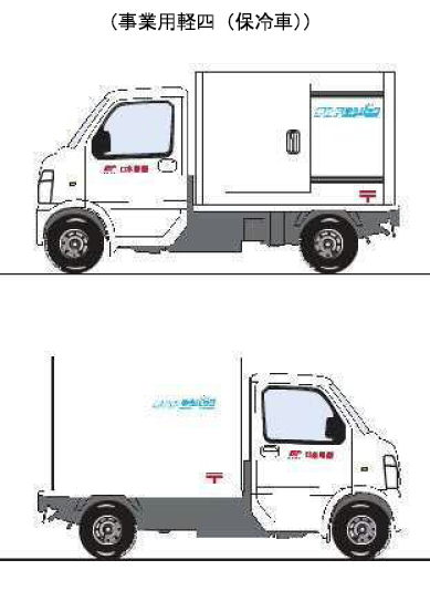 郵便局で活用している二輪や四輪